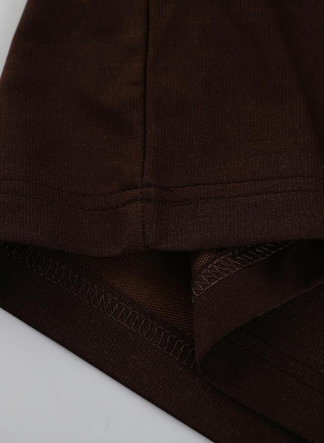 Take Two Men Brown Solid T-Shirt and Shorts Co-Ords - Image 4